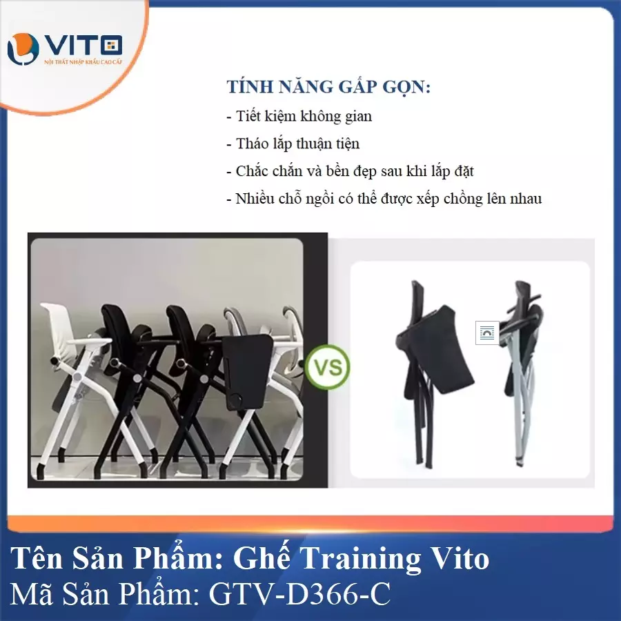 Ghế Đào Tạo Cao Cấp Vito GTV-D366-C