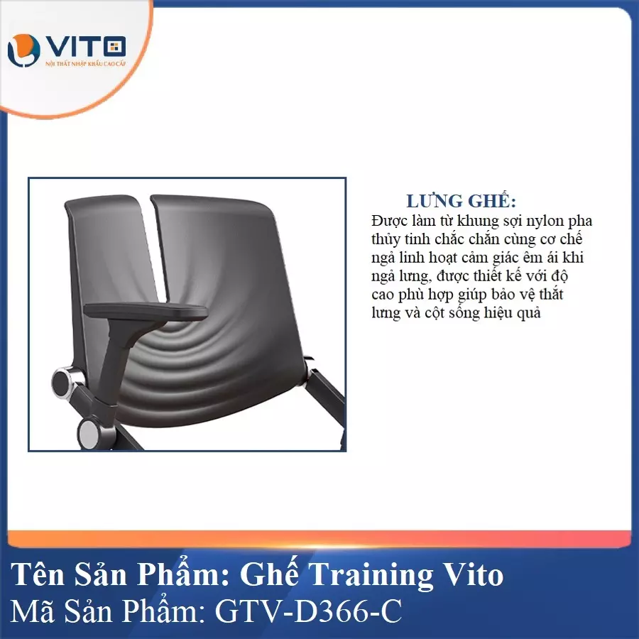 Ghế Đào Tạo Cao Cấp Vito GTV-D366-C