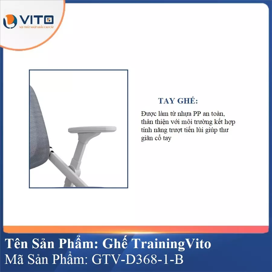 Ghế Đào Tạo Cao Cấp Vito GTV-D368-1-B