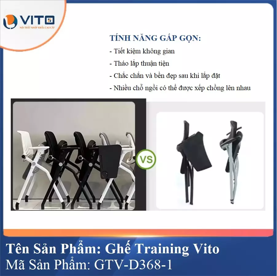 Ghế Đào Tạo Cao Cấp Vito GTV-D368-1