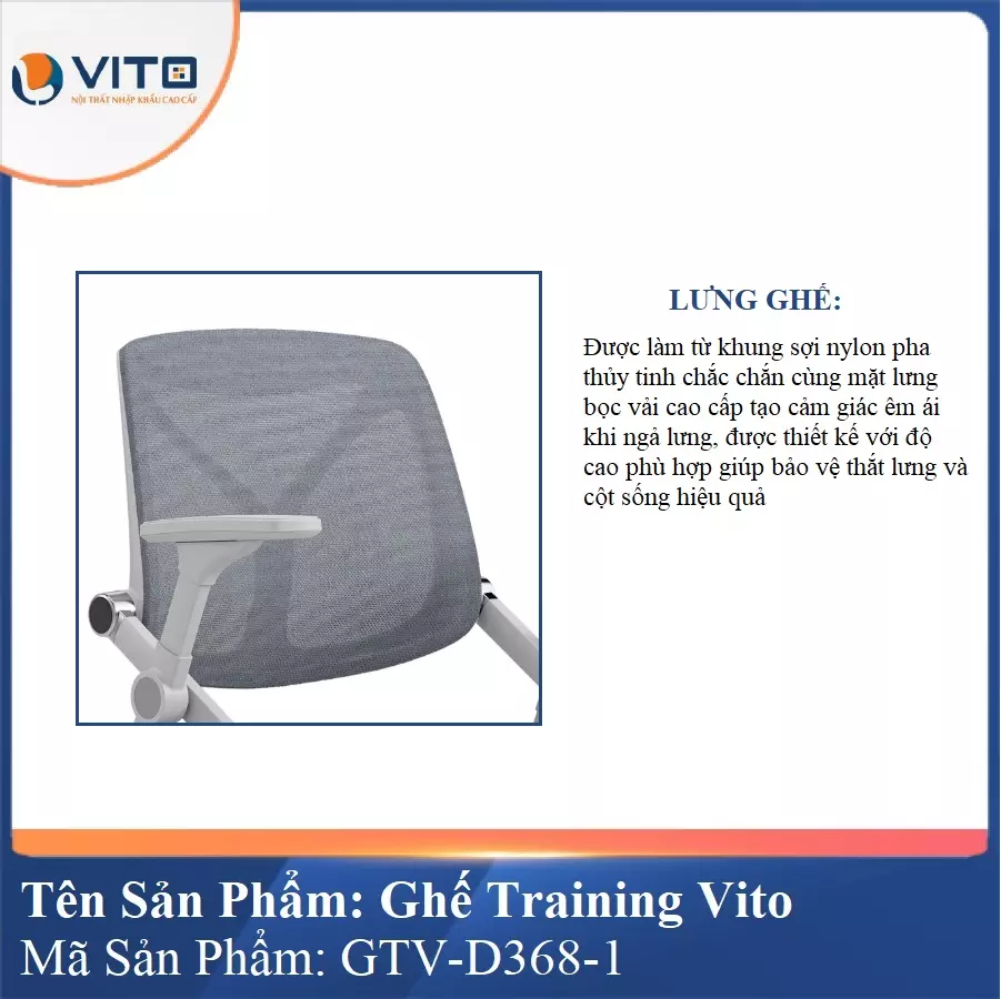 Ghế Đào Tạo Cao Cấp Vito GTV-D368-1