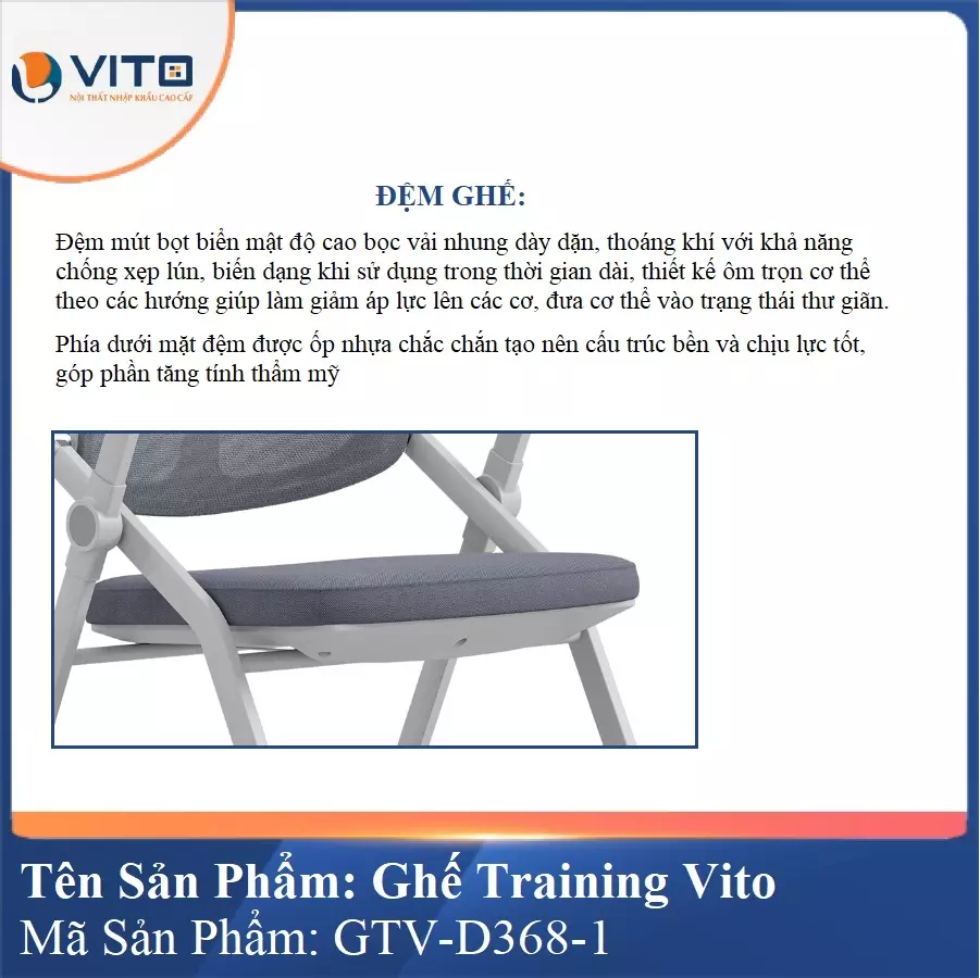 Ghế Đào Tạo Cao Cấp Vito GTV-D368-1