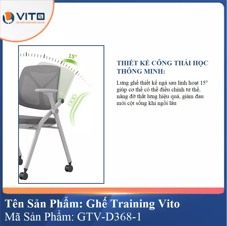 Ghế Đào Tạo Cao Cấp Vito GTV-D368-1