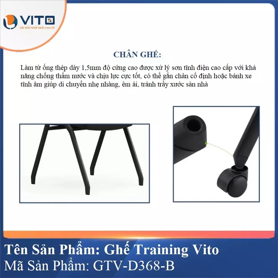 Ghế Đào Tạo Cao Cấp Vito GTV-D368-B