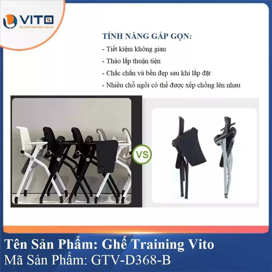 Ghế Đào Tạo Cao Cấp Vito GTV-D368-B