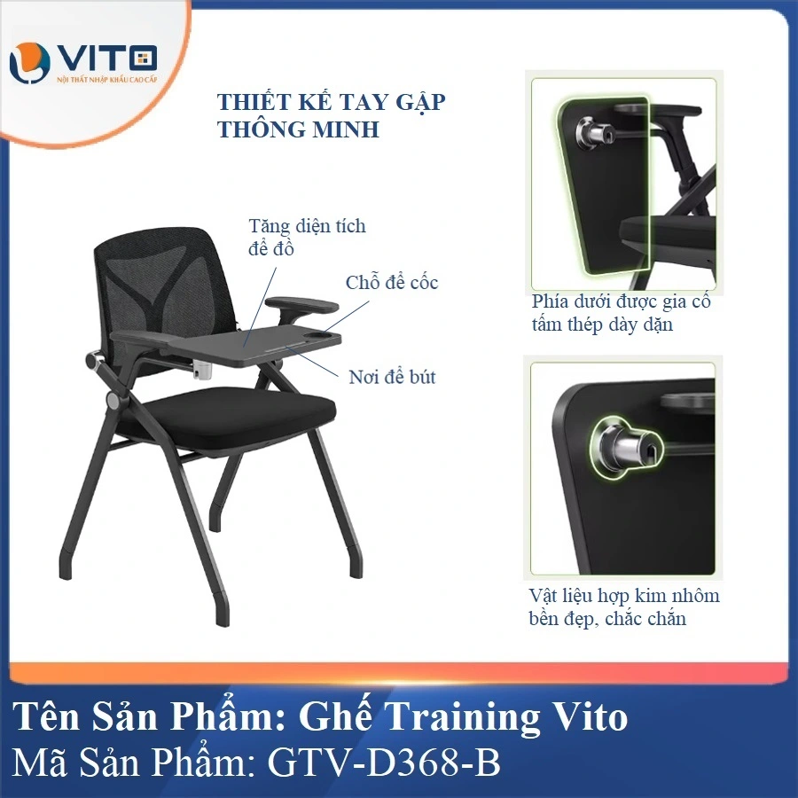 Ghế Đào Tạo Cao Cấp Vito GTV-D368-B