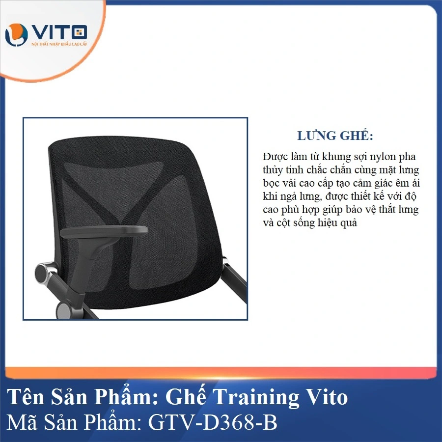 Ghế Đào Tạo Cao Cấp Vito GTV-D368-B