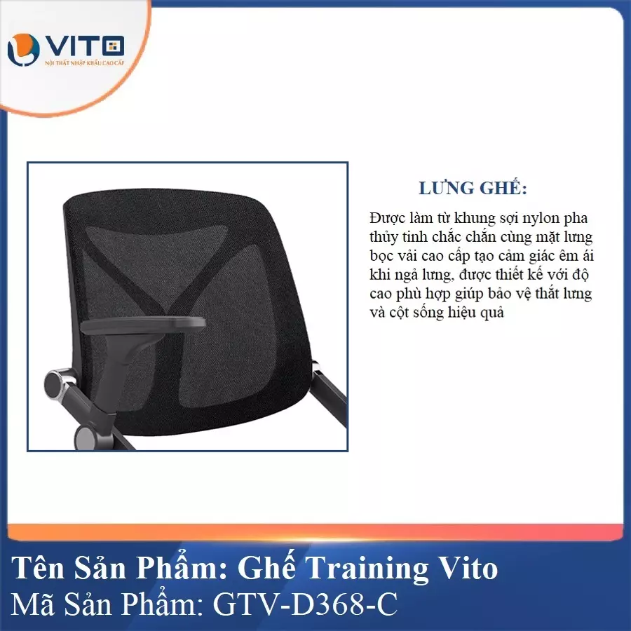 Ghế Đào Tạo Cao Cấp Vito GTV-D368-C