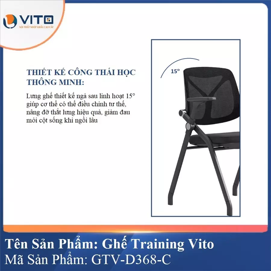 Ghế Đào Tạo Cao Cấp Vito GTV-D368-C