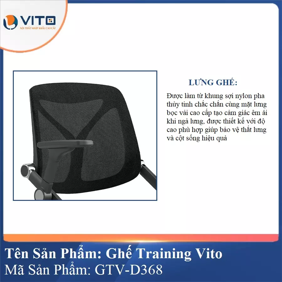 Ghế Đào Tạo Cao Cấp Vito GTV-D368