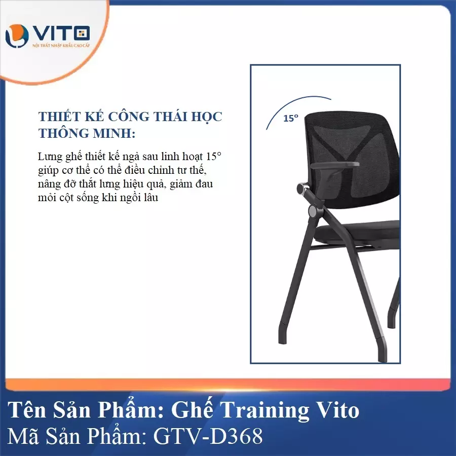 Ghế Đào Tạo Cao Cấp Vito GTV-D368