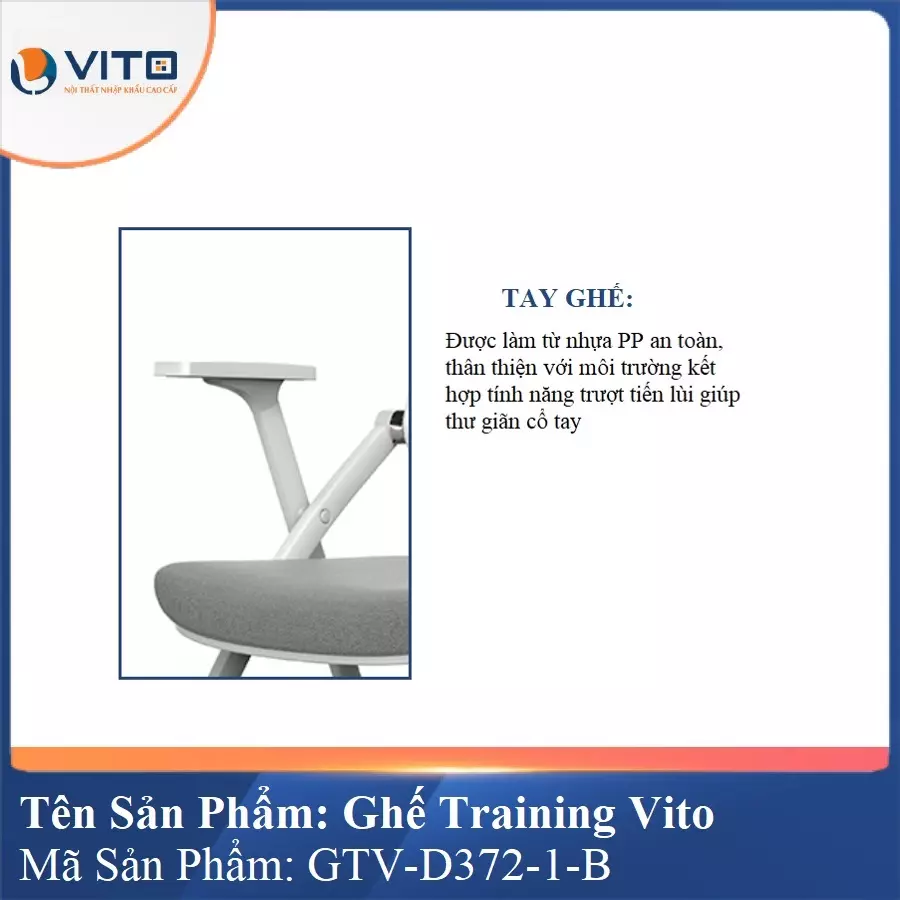 Ghế Đào Tạo Cao Cấp Vito GTV-D372-1-B