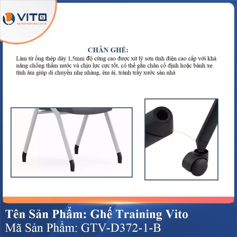 Ghế Đào Tạo Cao Cấp Vito GTV-D372-1-B