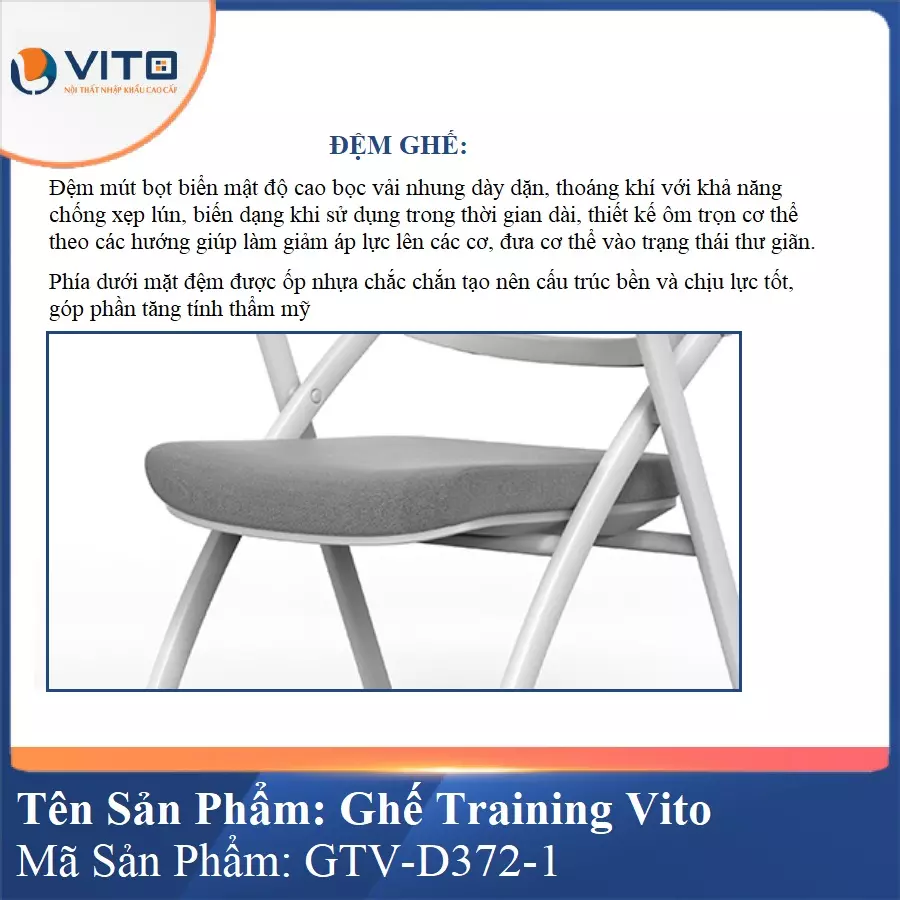 Ghế Đào Tạo Cao Cấp Vito GTV-D372-1