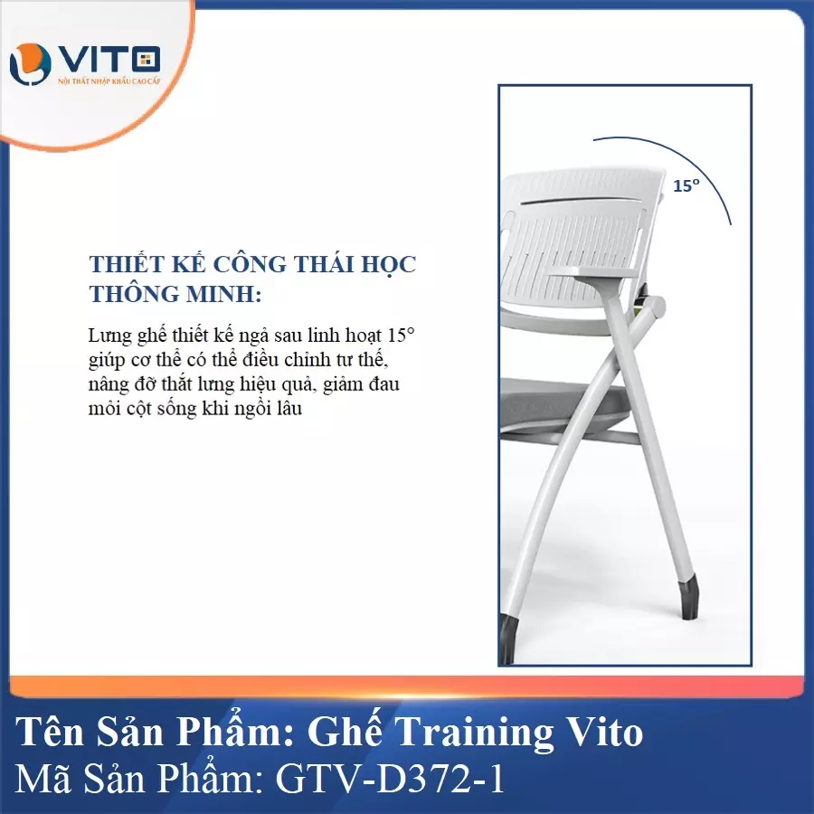 Ghế Đào Tạo Cao Cấp Vito GTV-D372-1