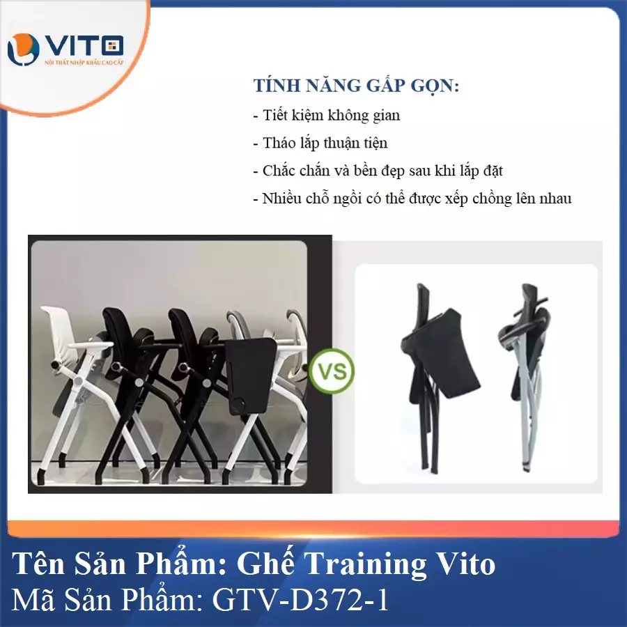 Ghế Đào Tạo Cao Cấp Vito GTV-D372-1