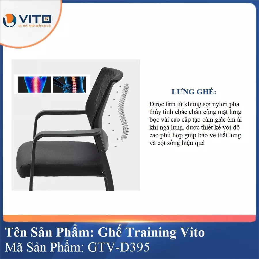 Ghế Đào Tạo Cao Cấp Vito GTV-D395