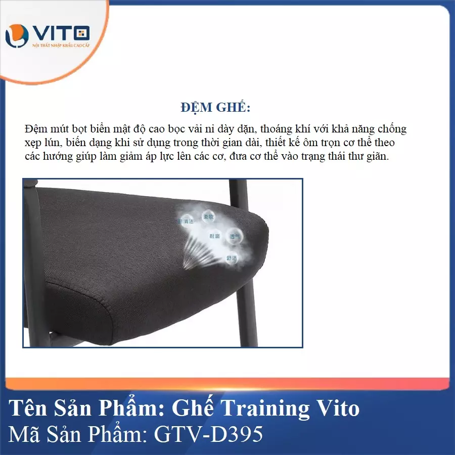 Ghế Đào Tạo Cao Cấp Vito GTV-D395