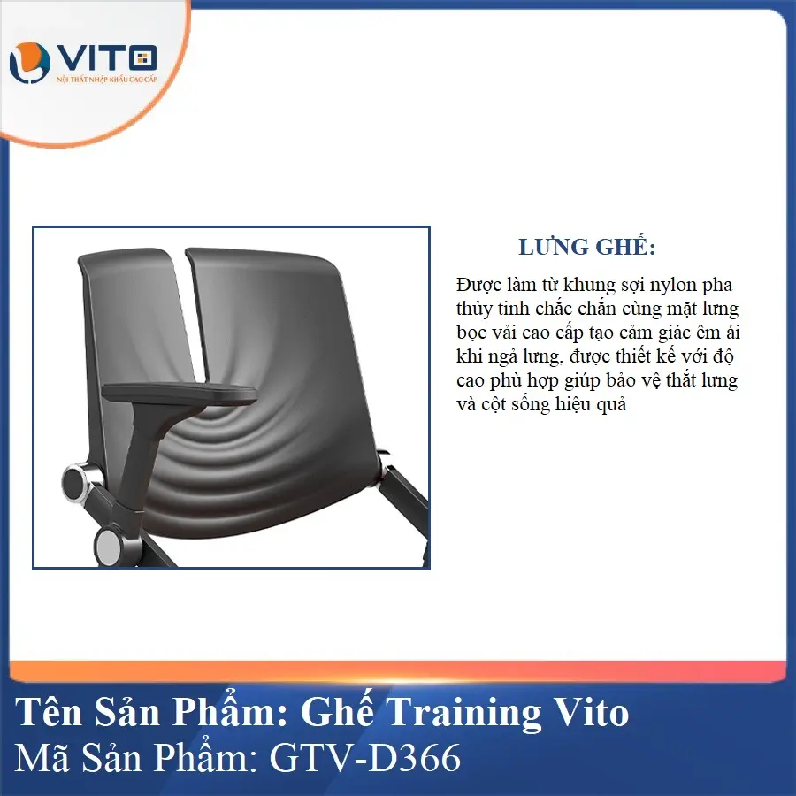 Ghế Đào Tạo Cao Cấp Vito GTV-D366