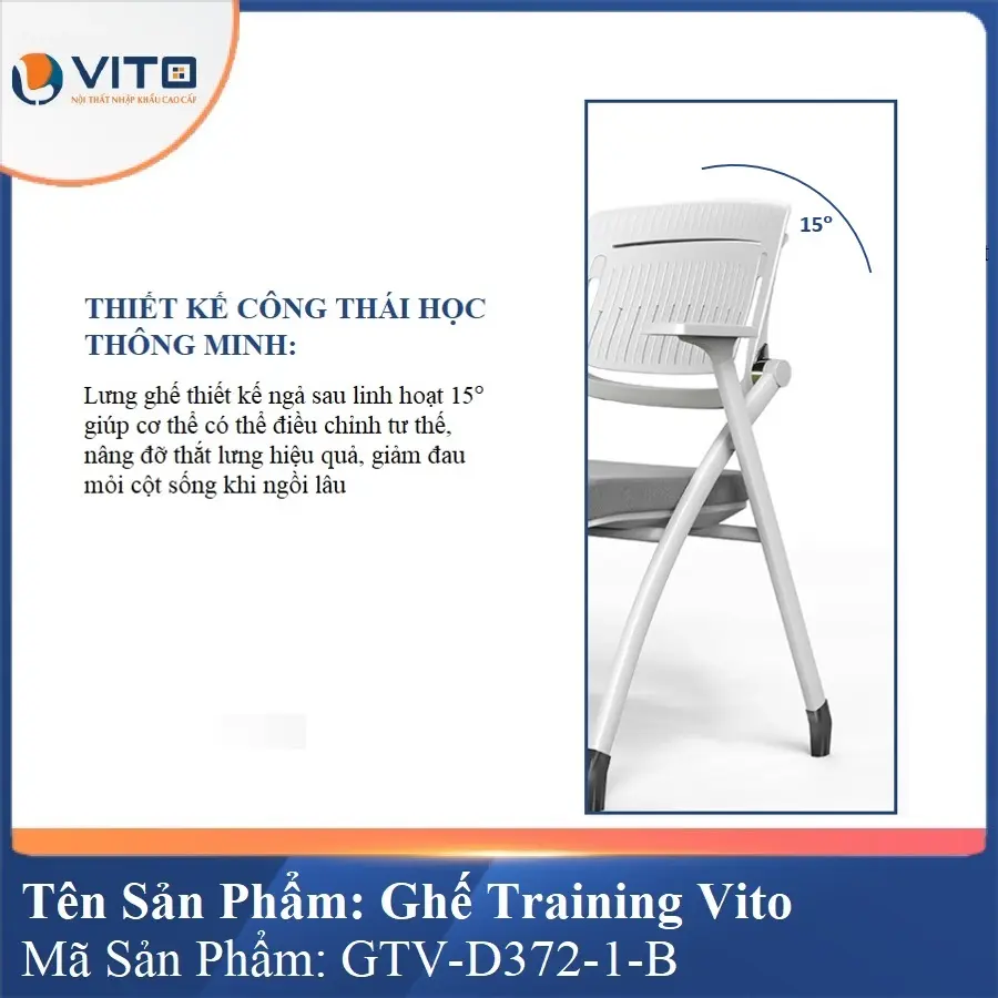 Ghế Đào Tạo Cao Cấp Vito GTV-D372-1-B