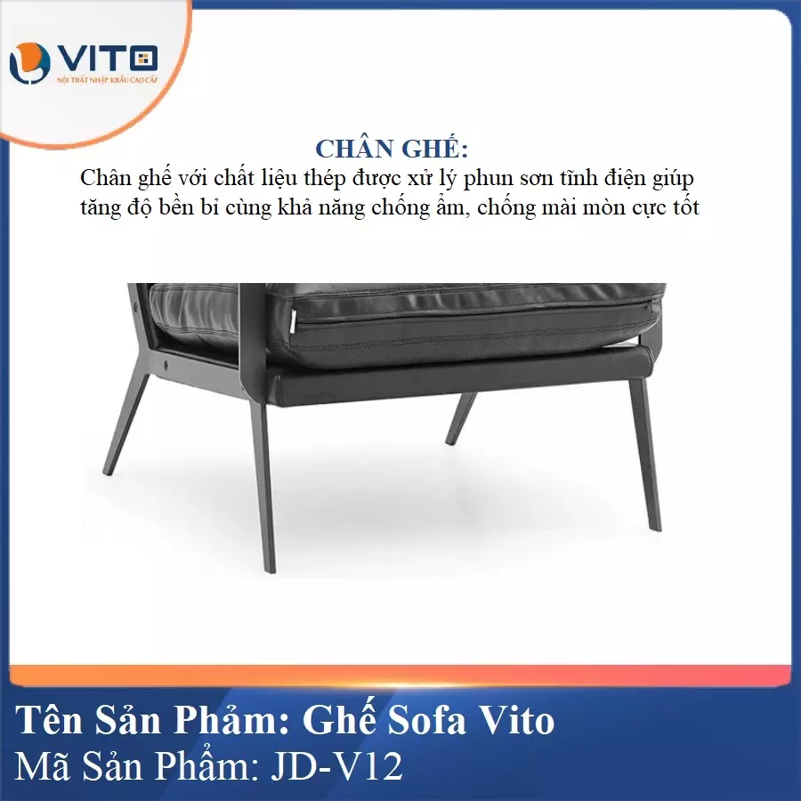 Ghế Sofa da cao cấp Vito JD-V12