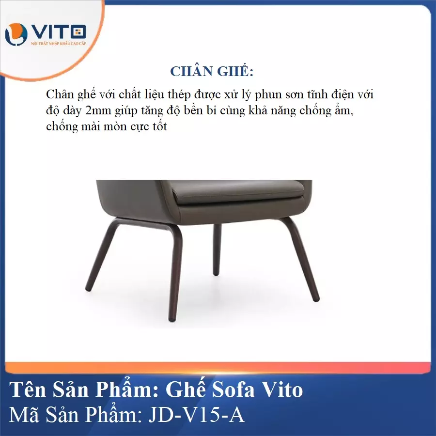 Ghế Sofa da cao cấp Vito JD-V15-A