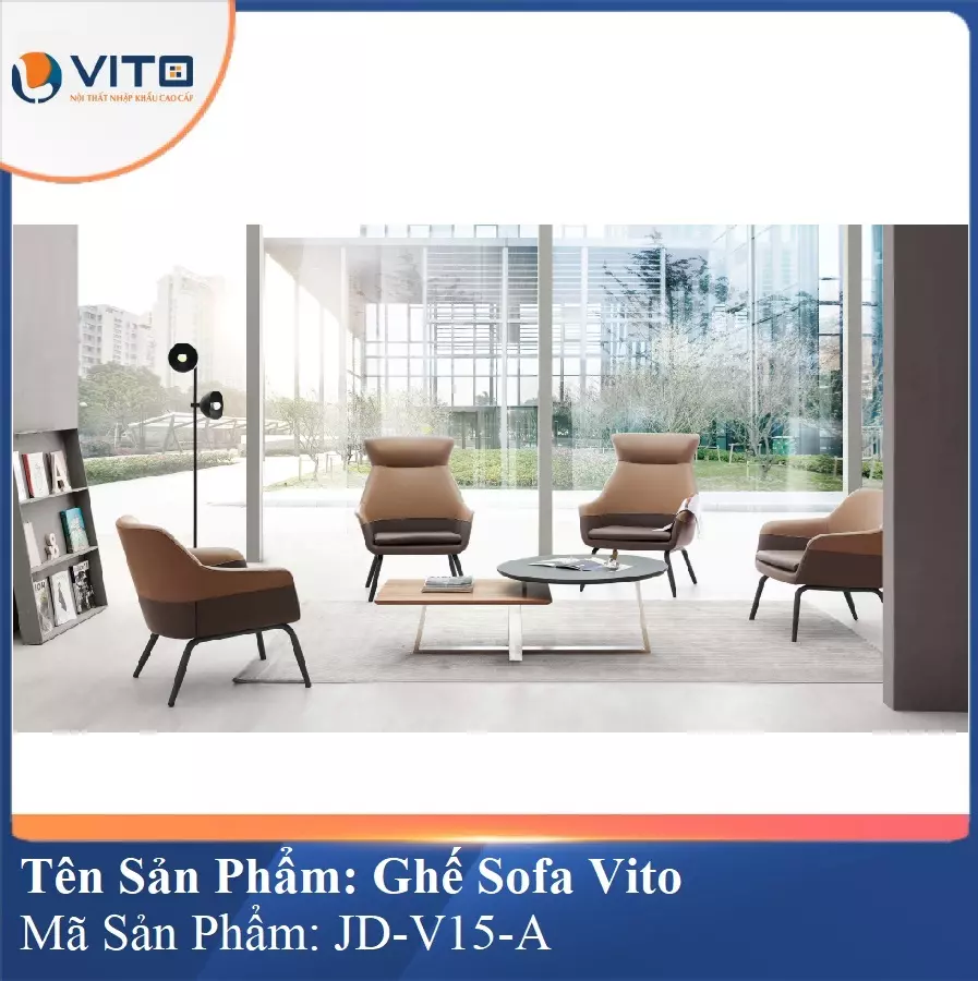 Ghế Sofa da cao cấp Vito JD-V15-A