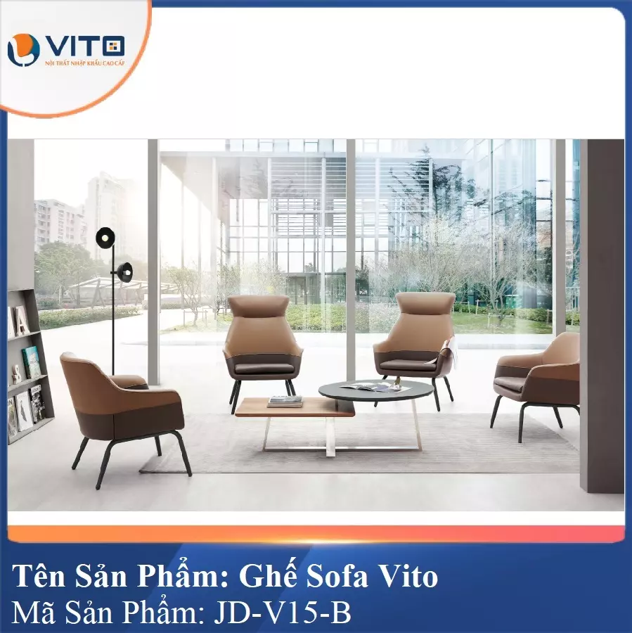 Ghế Sofa da cao cấp Vito JD-V15-B