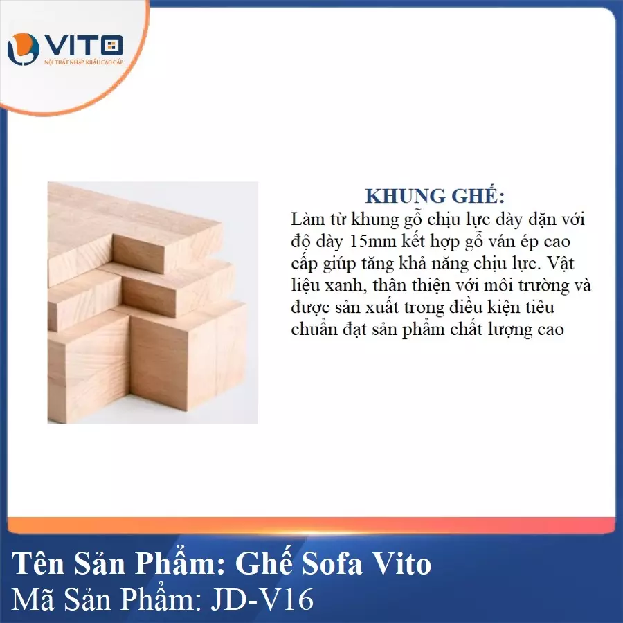 Ghế Sofa da cao cấp Vito JD-V16