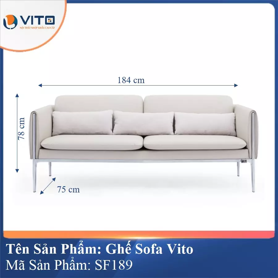 Bộ Ghế Sofa da cao cấp Vito SF189