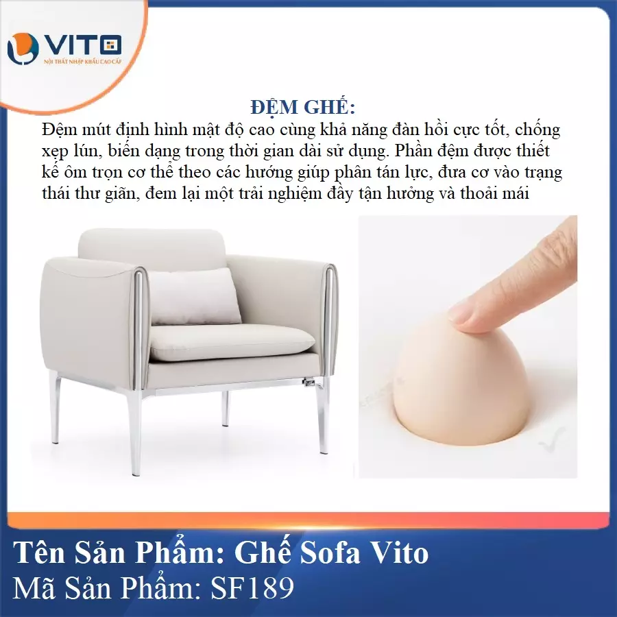 Bộ Ghế Sofa da cao cấp Vito SF189