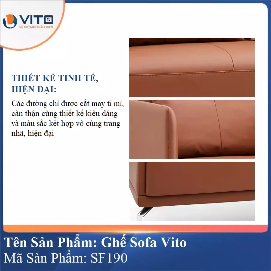 Bộ Ghế Sofa da cao cấp Vito SF190