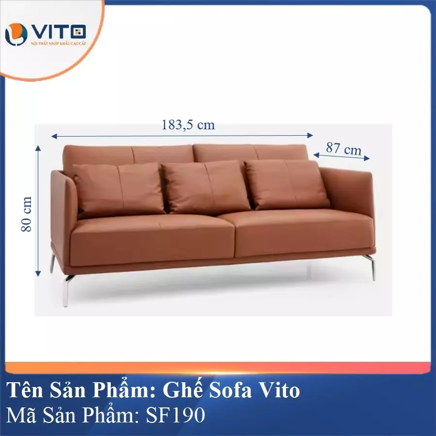 Bộ Ghế Sofa da cao cấp Vito SF190