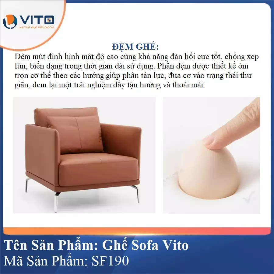 Bộ Ghế Sofa da cao cấp Vito SF190