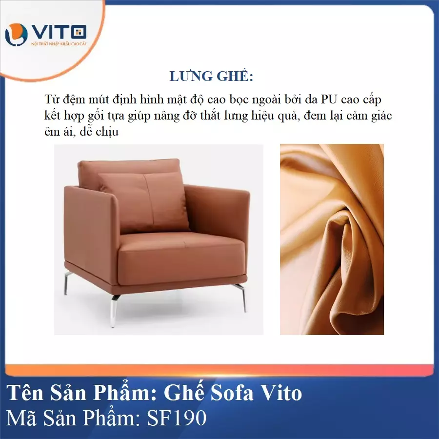 Bộ Ghế Sofa da cao cấp Vito SF190