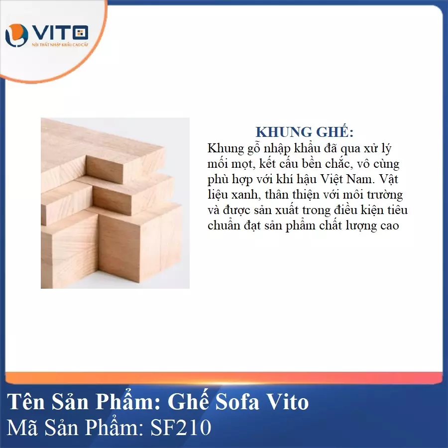 Bộ Ghế Sofa da cao cấp Vito SF210