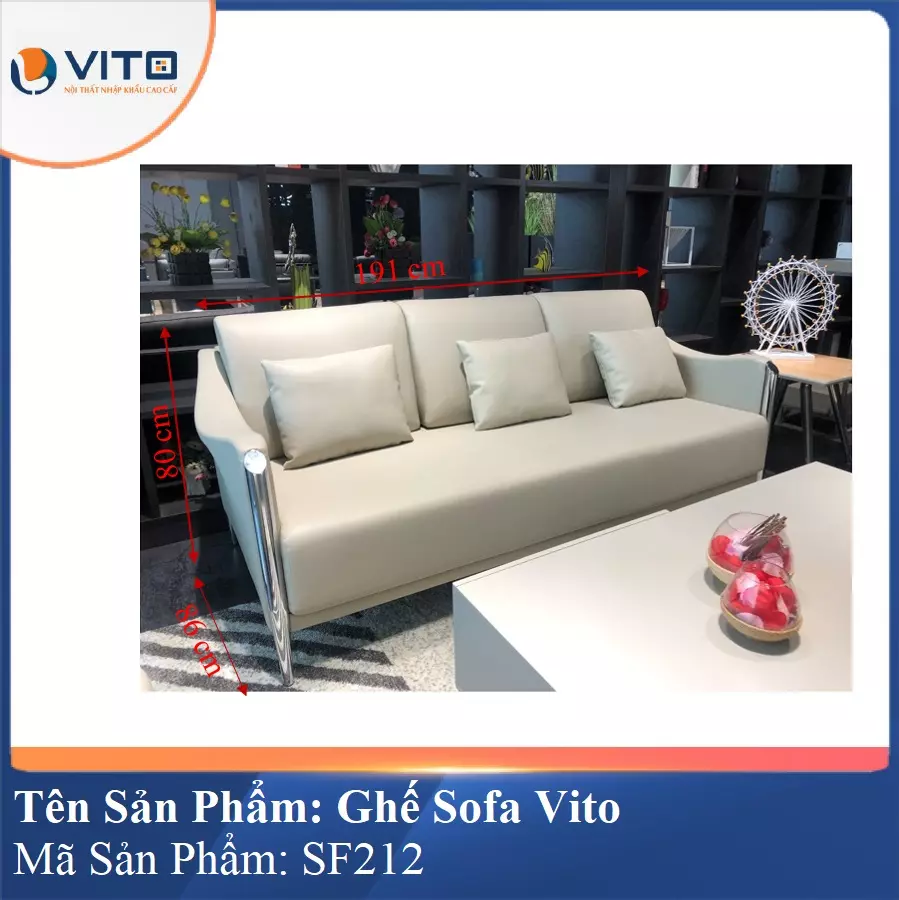 Bộ Ghế Sofa da cao cấp Vito SF212