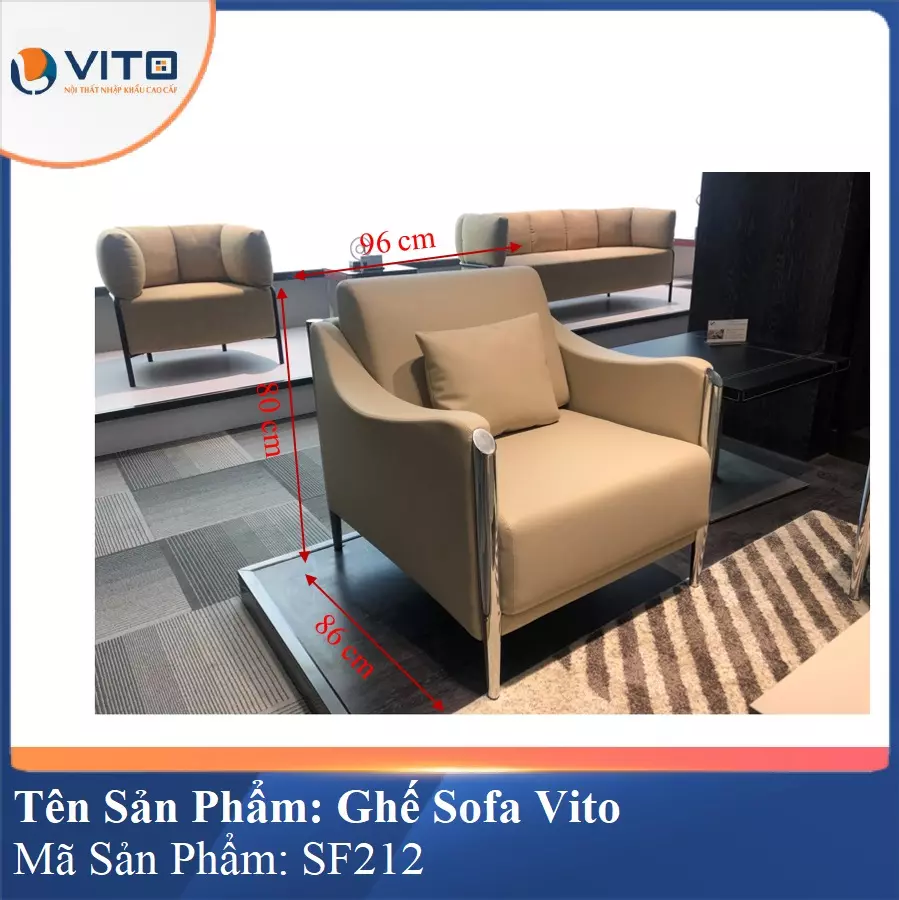 Bộ Ghế Sofa da cao cấp Vito SF212