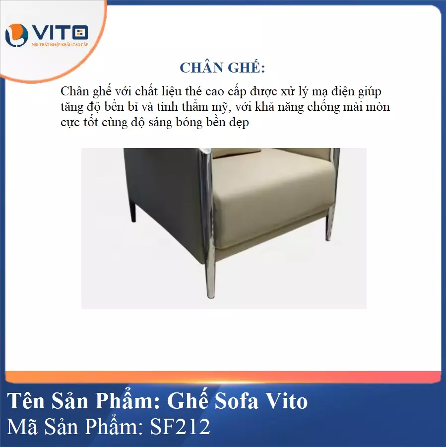 Bộ Ghế Sofa da cao cấp Vito SF212