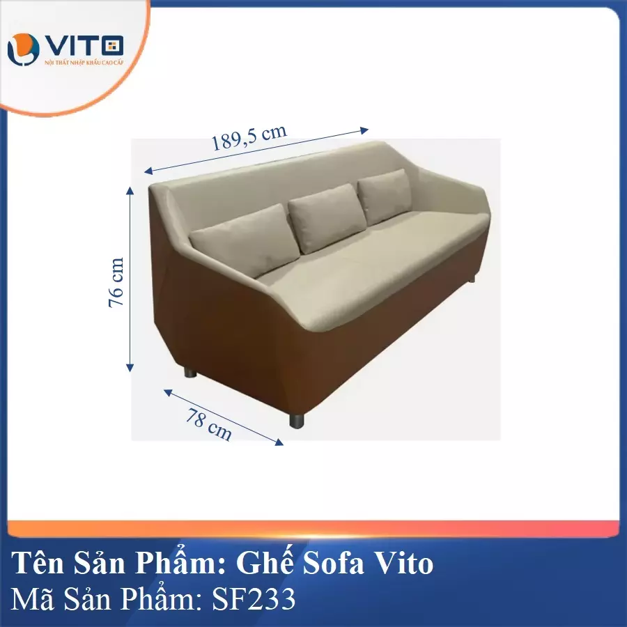 Bộ Ghế Sofa da cao cấp Vito SF233