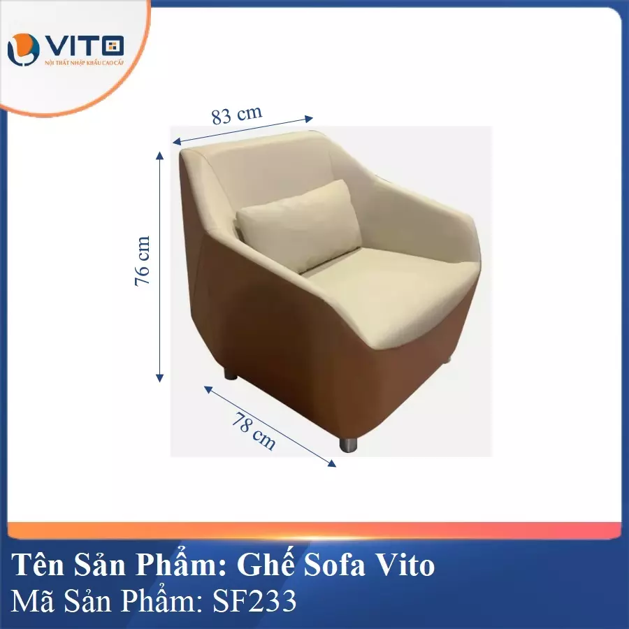 Bộ Ghế Sofa da cao cấp Vito SF233