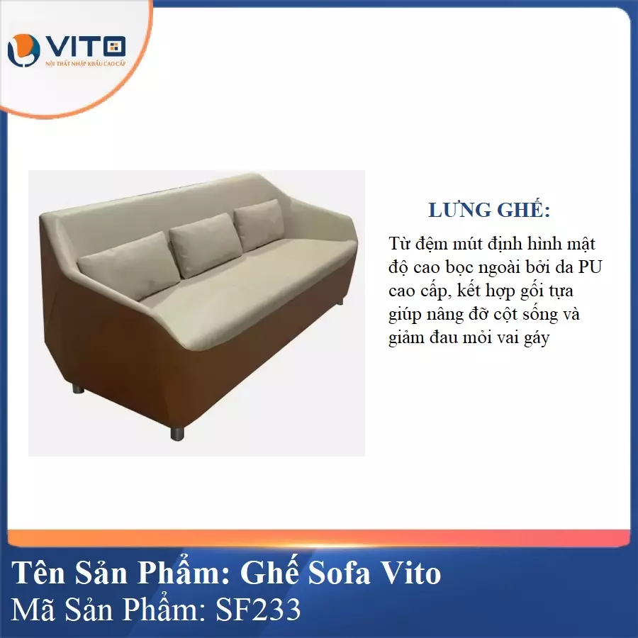 Bộ Ghế Sofa da cao cấp Vito SF233