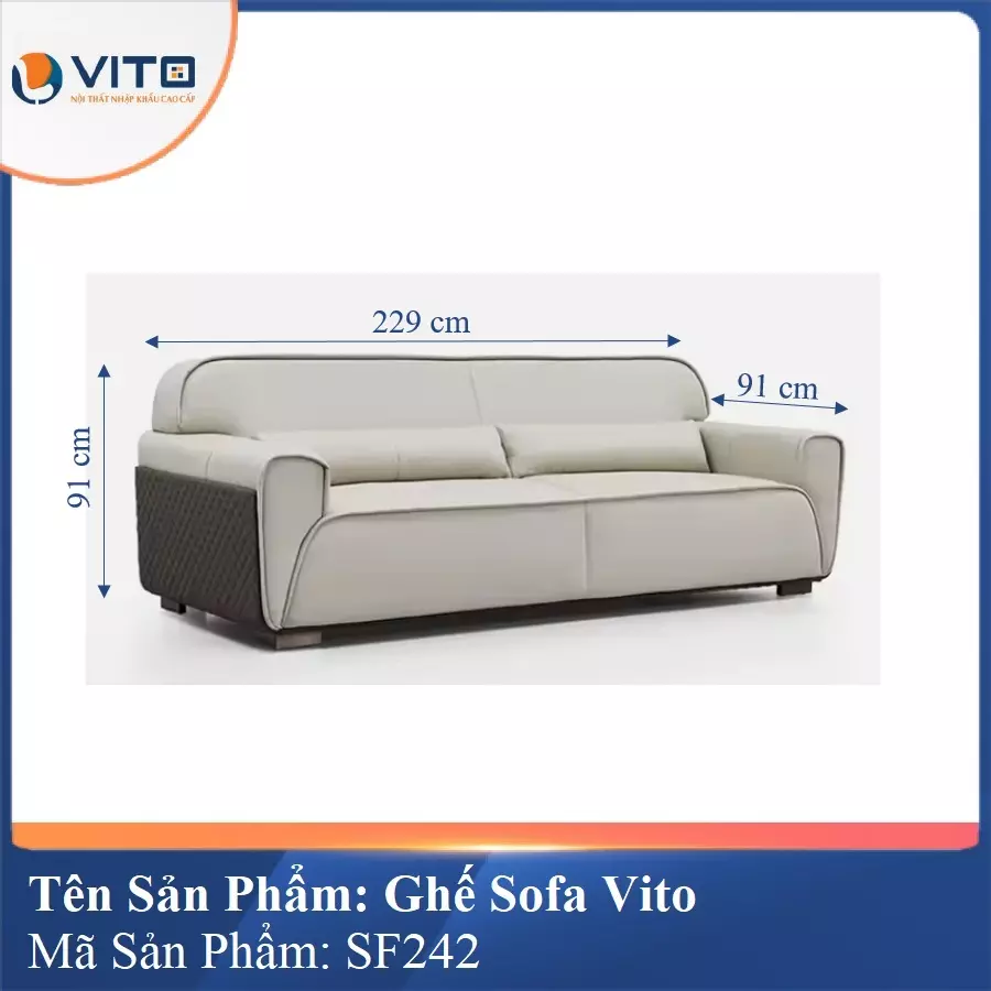 Bộ Ghế Sofa da cao cấp Vito SF242