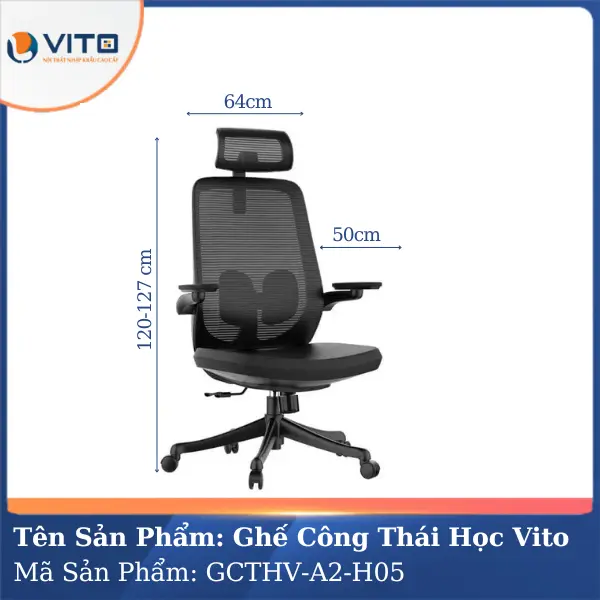 Ghế công thái học Vito GCTHV-A2-H05