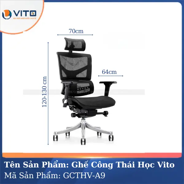 Ghế công thái học Vito GCTHV-A9