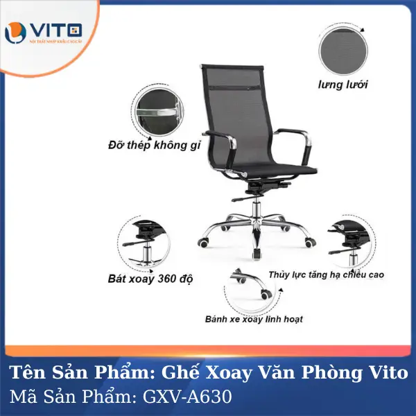 Ghế xoay văn phòng Vito GXV-A630