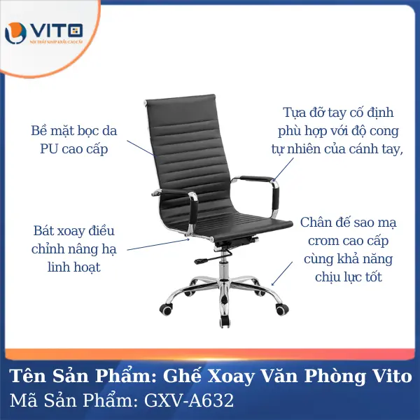 Ghế xoay văn phòng Vito GXV-A632