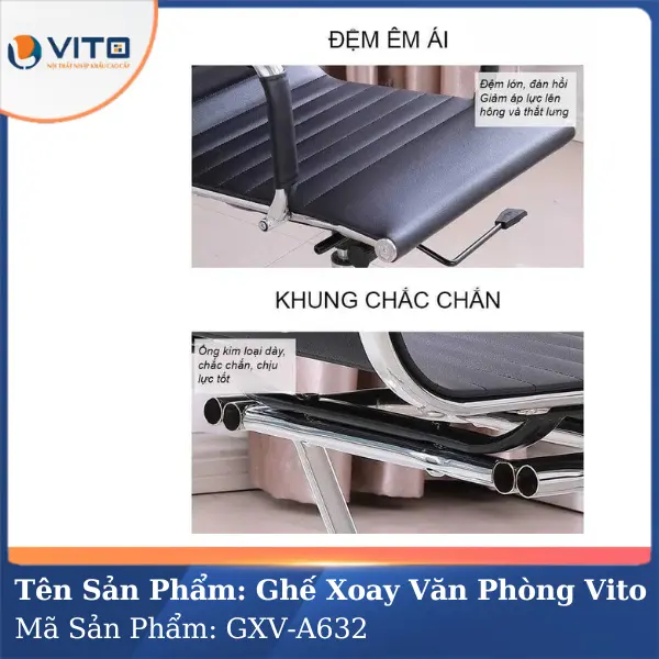 Ghế xoay văn phòng Vito GXV-A632