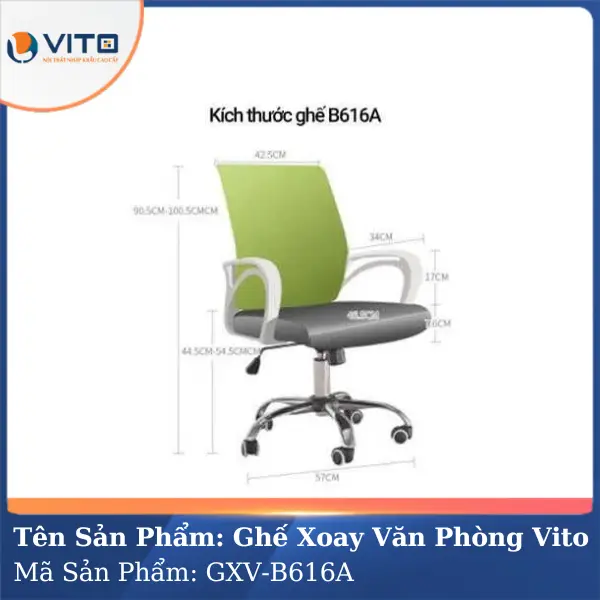 Ghế xoay văn phòng Vito GXV-B616A