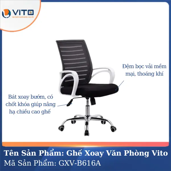 Ghế xoay văn phòng Vito GXV-B616A